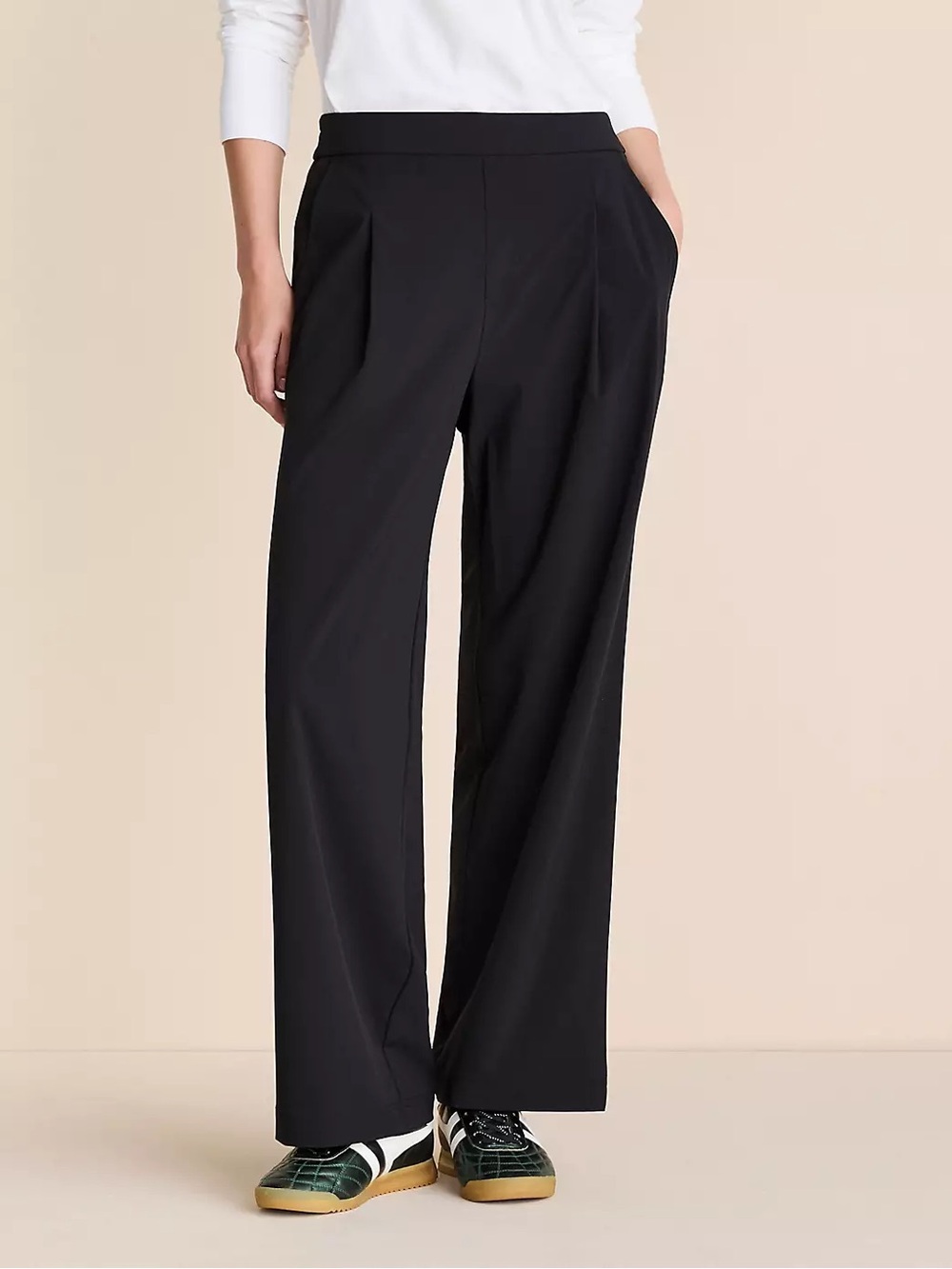 Lou & Grey Black Wide-Leg Tailored Pants